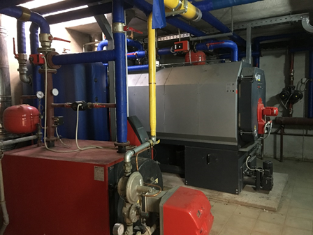 The heating plant of the redeveloped retirement residence